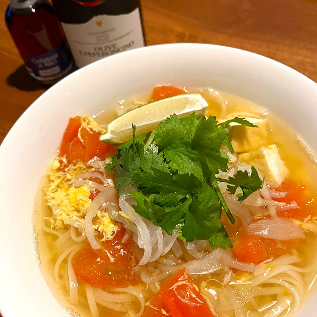 ペペロンチーノオリーブオイル　レシピ　麺