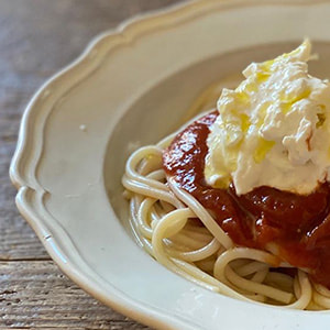 ダッテリーニトマトソースのスパゲッティ