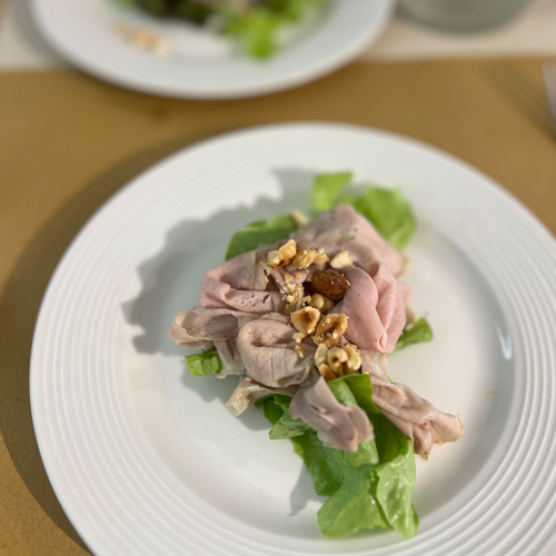 ハラペーニョソース　仔牛肉の薄切