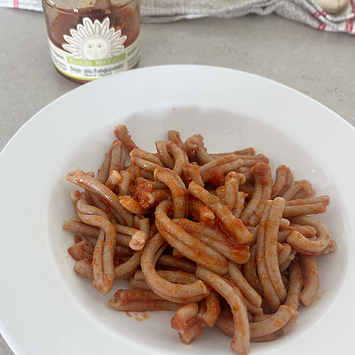 サンジュアニン トマトパスタソース　古代小麦のパスタ