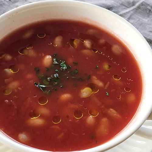 トマトたっぷりソース　スープ