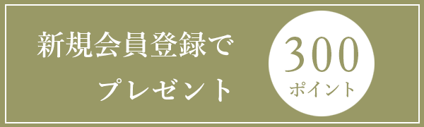 新規会員登録で300ポイントプレゼント